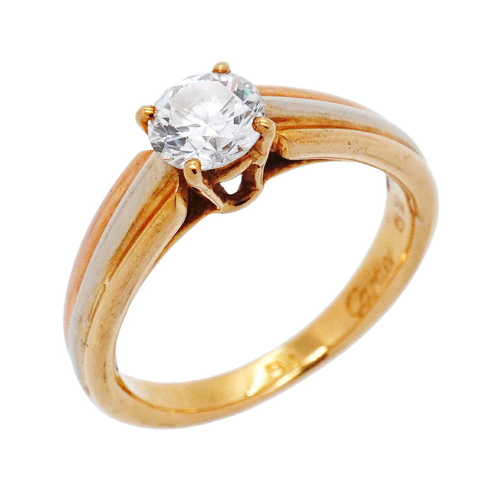 CARTIER 18k Gold Diamond Trinity Ring #51